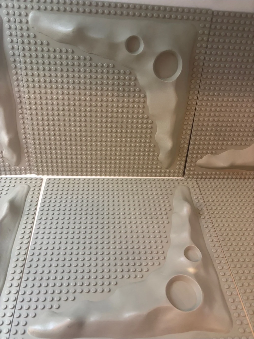 Lot of 10 Vintage LEGO Space Moon Crater Base Plate Boards 32 X 32
